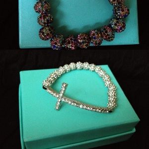 Cross Shamballa Bead Bracelet